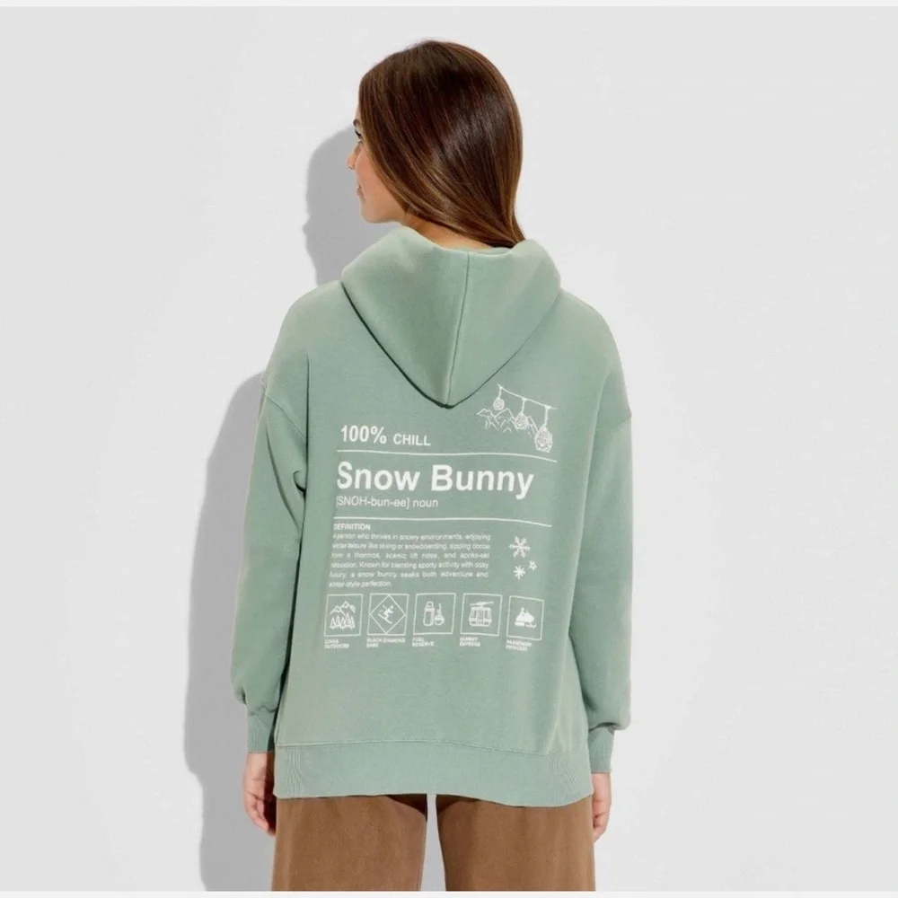 NWT Wild Fable “Snow Bunny” Light Sage Hoodie - Picture 8 of 8